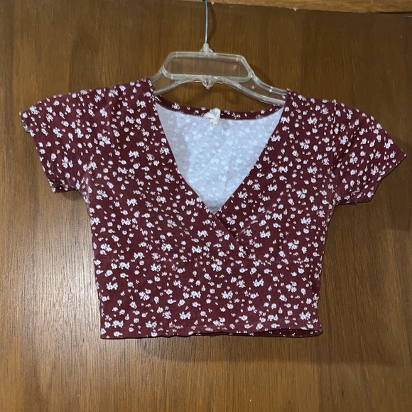 Womens Cute Sky and Sparrow Brown & White XS Crop Top - Picture 2 of 5